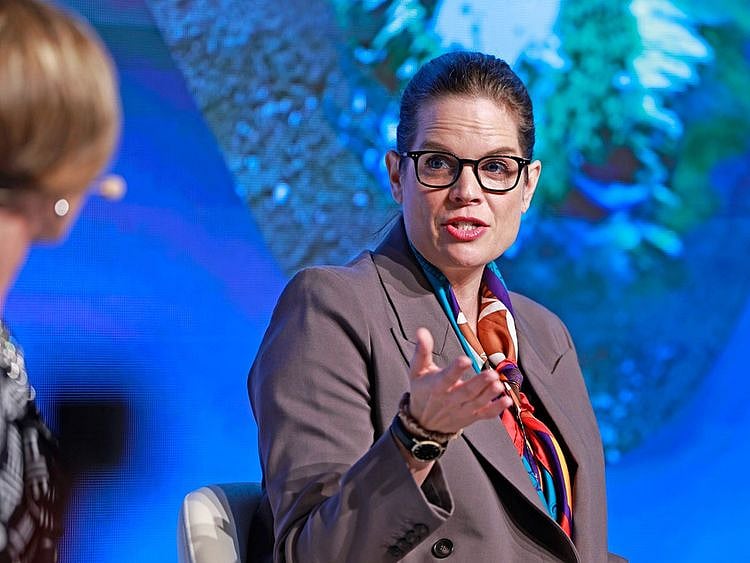  Kate Hampton, the CEO of The Children’s Investment Fund Foundation, UK, at the India Global Forum Middle East and Africa 2023