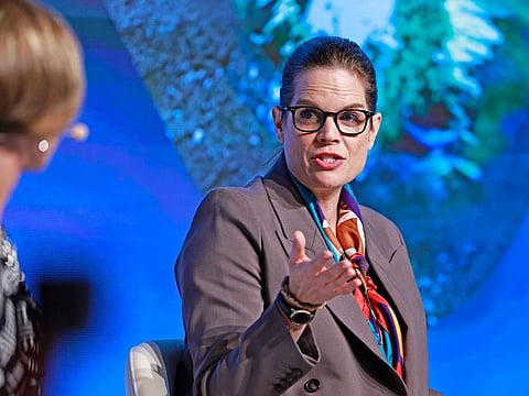  Kate Hampton, the CEO of The Children’s Investment Fund Foundation, UK, at the India Global Forum Middle East and Africa 2023