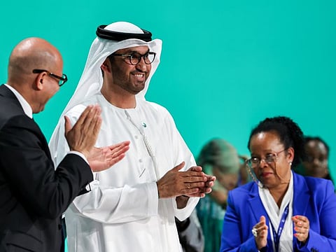 Dr Sultan Al Jaber, COP28 President, during the UNFCCC Formal Opening of COP28 at the UN Climate Change Conference COP28 at Expo City Dubai on November 30