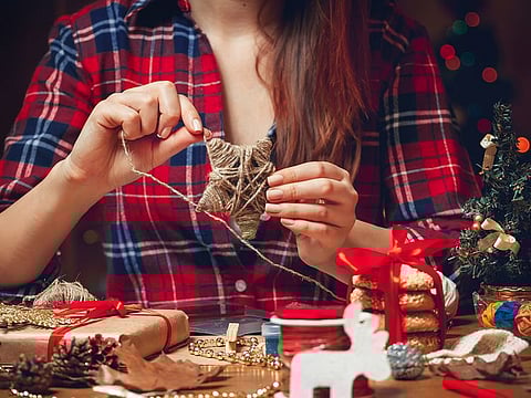 Look around in your local shops, or see what you can upcycle from your home, this holiday season.