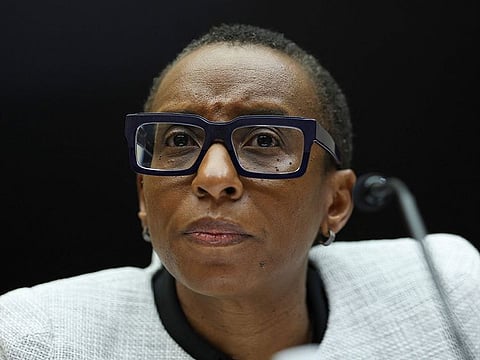 Dr. Claudine Gay, President of Harvard University, testifies before the House Education and Workforce Committee at the Rayburn House Office Building.