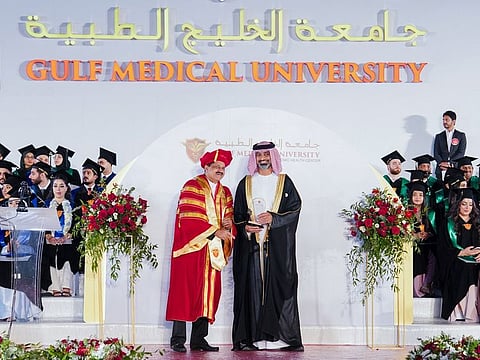 Ajman Crown Prince witnesses graduation ceremony of 509 students from Gulf Medical University
