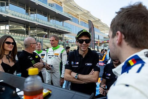 Valentino Rossi during the Gulf 12 Hours at the Yas Marina Circuit in Abu Dhabi recently.