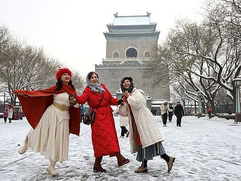 'It's snowing': Breathtaking winter scenes from around the world