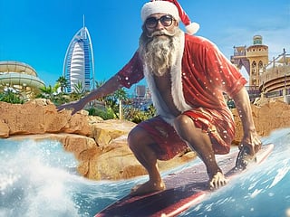 See Santa surf at Wild Wadi Waterpark this festive season