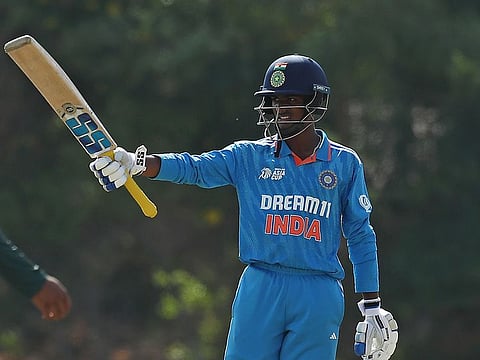 Murugan Abishek was lone hal-century maker for India in the Asia Cup Under-19 semifinal against Bangladesh in Dubai on Friday.