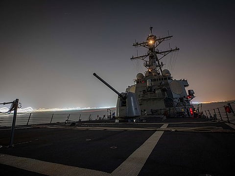 The Arleigh Burke-class guided-missile destroyer USS Carney.