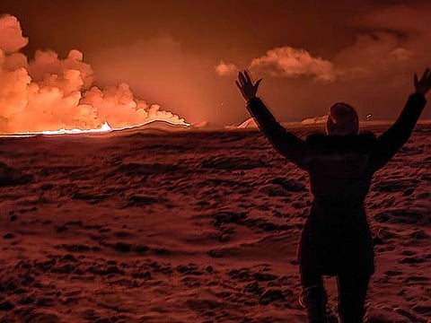 Volcano erupts in southwest Iceland after weeks of earthquakes