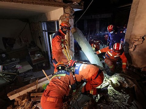 Photos: Earthquake kills over 100 in China as rescuers work in sub-zero temperatures