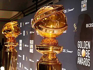 Replicas of Golden Globe statues.