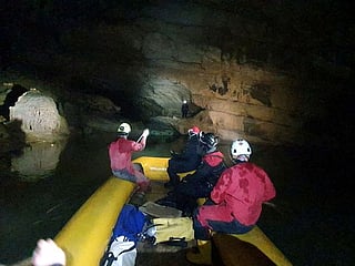 Photos: Rescuers evacuate five from flooded Slovenian cave