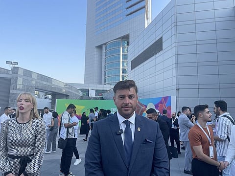 Palestinian expat content creator in Dubai Alaa Mohra, who earns Dh2 million a month, poses for a photograph fro Gulf News at the 1 Billion Followers Summit on Wednesday.