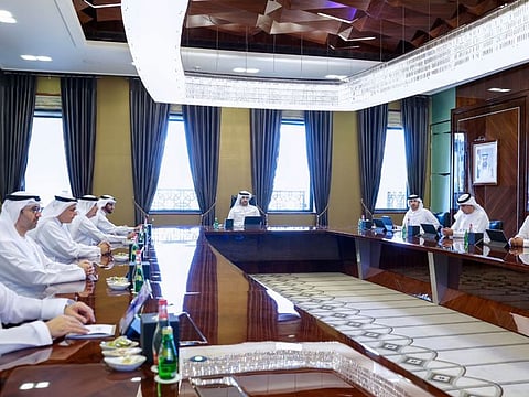  Sheikh Maktoum bin Mohammed bin Rashid Al Maktoum chairing a meeting of the Dubai Judicial Council.