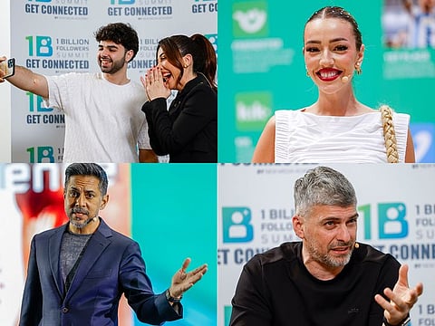 Content masters (clockwise from top left): Ayman Al Yaman, Nora Achmaoui (@noriyanori), Tarek Sakik (@takhayaal) and Vishen Lakhiani.