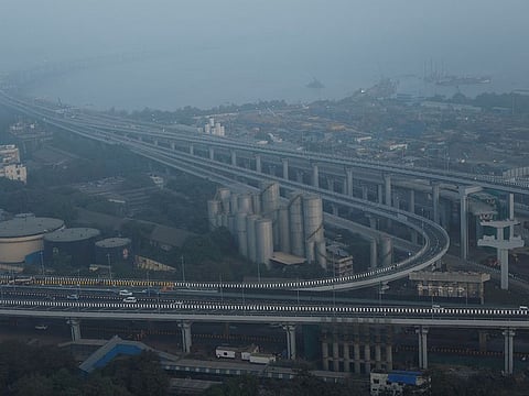 A general view of the Mumbai Trans Harbour Link (MTHL), ahead of its inauguration in Mumbai, India, January 5, 2024. 