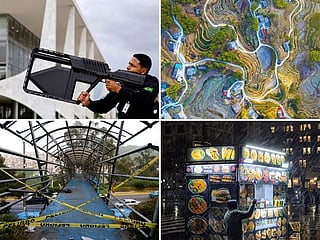 Brazil's anti-drone weapon, Ecuador explosion, New York snow and more: Top 10 pictures of the week from around the world