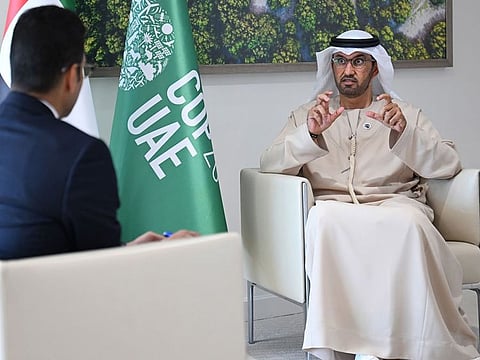 Dr Sultan Al Jaber, Minister of Industry and Advanced Technology and COP28 President, in an interview with Emirates News Agency (WAM)