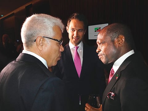  Jeremy Savory with former St. Kitts and Nevis Prime Minister, Dr Denzil Douglas in 2014
