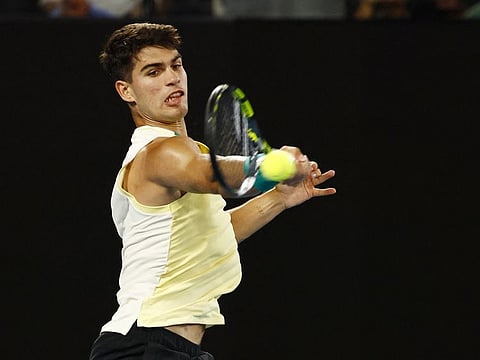Carlos Alcaraz breezed to a straight set win over France's Richard Gasquet in his first round at Australian Open on Tuesday.