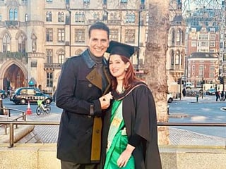 Akshay Kumar congratulates Twinkle as she graduates with Master's degree