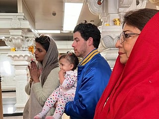 Star couple Priyanka Chopra and Nick Jonas seek blessings at temple on Malti's 2nd birthday