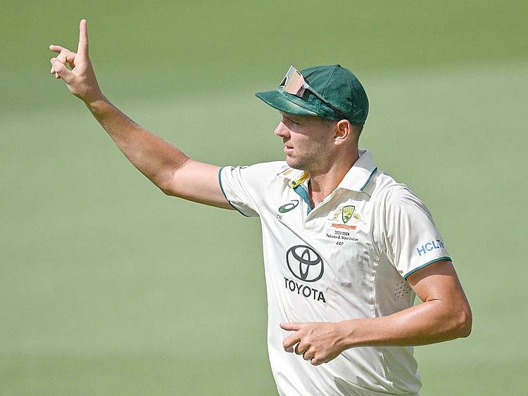 Australia’s Josh Hazlewood gestures