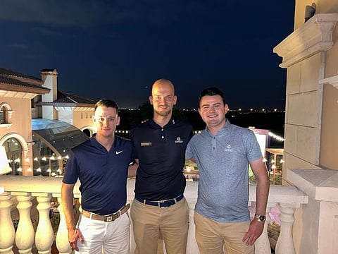 Jumeirah Golf Estates’ Golf Experience Executive Finlay Galloway with Jamie Snowdon posted a stellar net score of -7