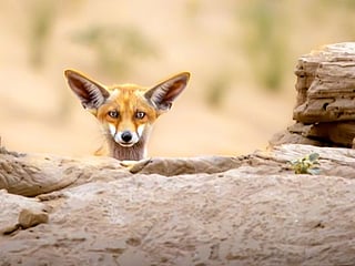 Capturing the wild in UAE: The moment an Arabian Red Fox discovers an intruder