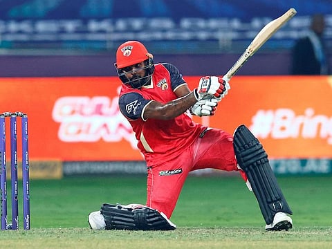 Desert Vipers Wanindu Hasaranga scored a crucial 42 against Gulf Giants.