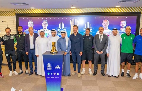 Officials and dignitaries during a pre-tournament press conference in Dubai.