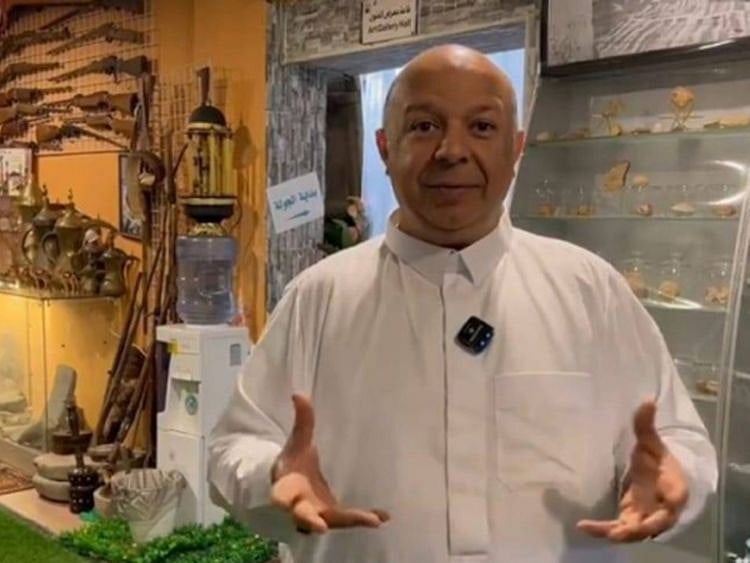 Maher Al Ghanem talks about the museum. 