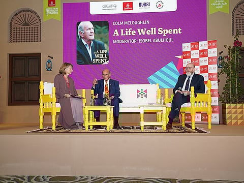 Dubai Duty Free Executive Vice Chairman & CEO, Colm McLoughlin at the official launch of his biography at the Emirates Airline Festival of Literature