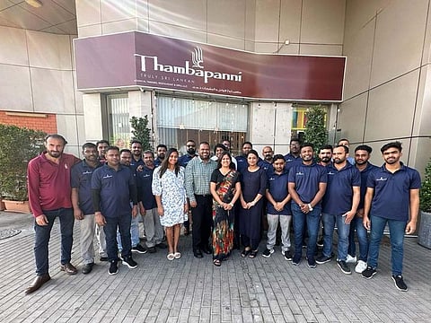 Neomi and Themothy Jesudasan, Owners of Thambapanni restaurant, with their team