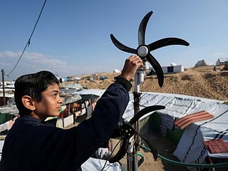 Meet teenage ‘Newton of Gaza’ who created system to light up family tent