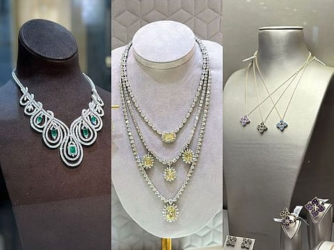 From left: Green jewellery, Tribeca Trifecta set and  Roberto Coin titanium pieces.