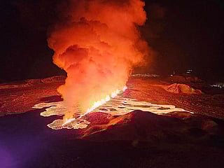 Photos: Iceland volcano erupts again with stunning lava fountains