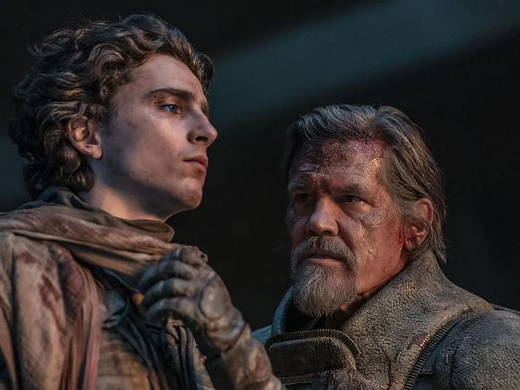Timothee Chalamet and Josh Brolin in 'Dune: Part 2'