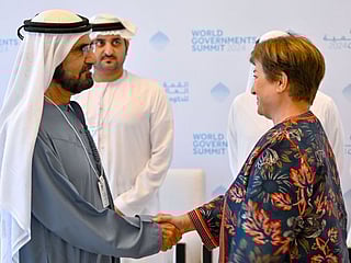 Mohammed bin Rashid meets with IMF Managing Director ahead of WGS 2024