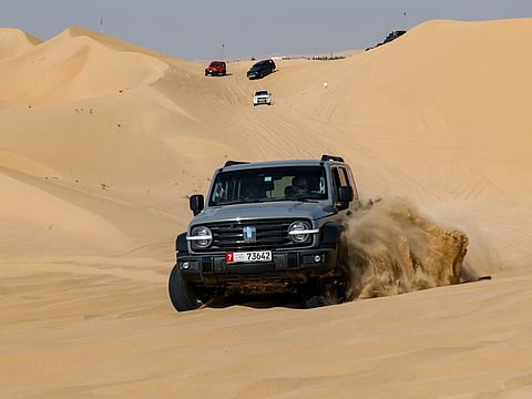GWM TANK SUVs at the Gulf News Fun Drive