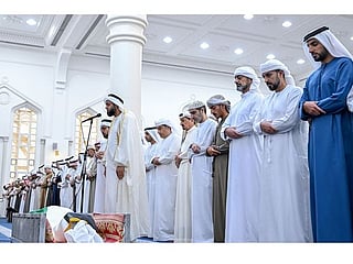Ajman Ruler and Crown Prince perform funeral prayer for UAE martyr Khalifa Al Balushi