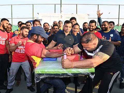 The arm wrestling competition saw some intense battles between the competitors in the fifth Labour Sports Tournament.