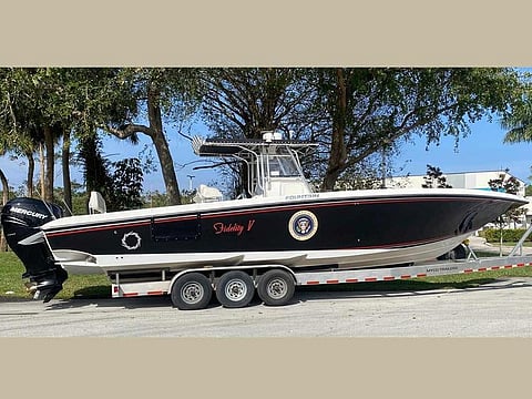  File photo: This photo provided by the George & Barbara Bush Foundation shows a speedboat owned by former President George HW Bush that was auctioned on February 15, 2024, in Houston.