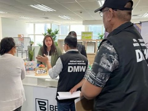 The Migrant Workers Protection Bureau (MWPB), an arm of the Philippine Department of Migrant Worker (DMW), worked in tandem with Makati police to shut the job recruiter's office in Salcedo Village.
