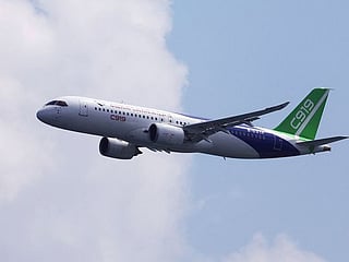 Look: China's first homegrown airliner Comac C919 makes international debut in Singapore 