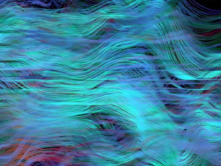 Heart Space (2024) by Krista Kim. Video projection, Still