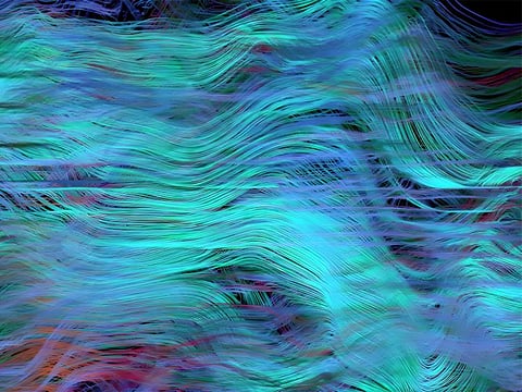 Heart Space (2024) by Krista Kim. Video projection, Still