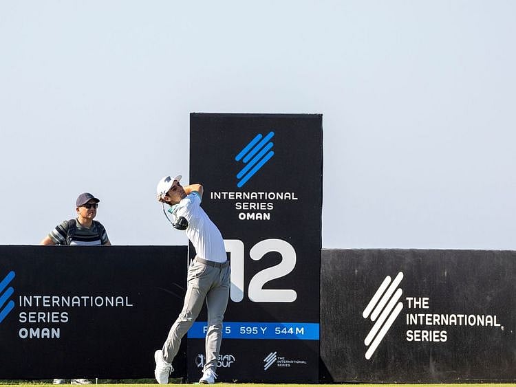 Niemann in action at Al Mouj Golf in Oman