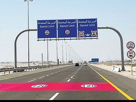 Abu Dhabi roads have now been marked clearly to indicate revised speed limits