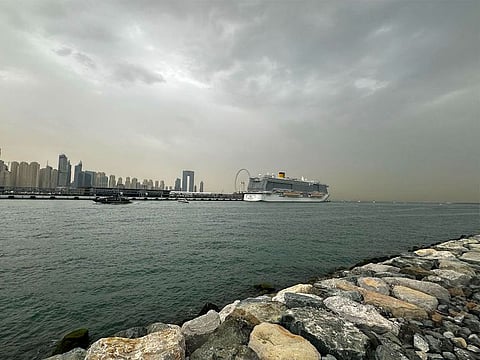 Dark clouds over Dubai Marina.