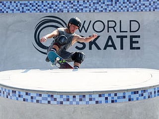 In pictures: Skateboarders keep fans spellbound with tricky manoeuvres